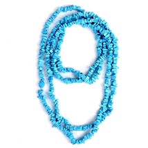 Turquoise Necklace - Uncut Beads 34 inches length - $28.71