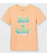 NWT Cat &amp; Jack Unisex Short Sleeve Sun &amp; Surf Graphic T-Shirt, Light Ora... - £2.54 GBP