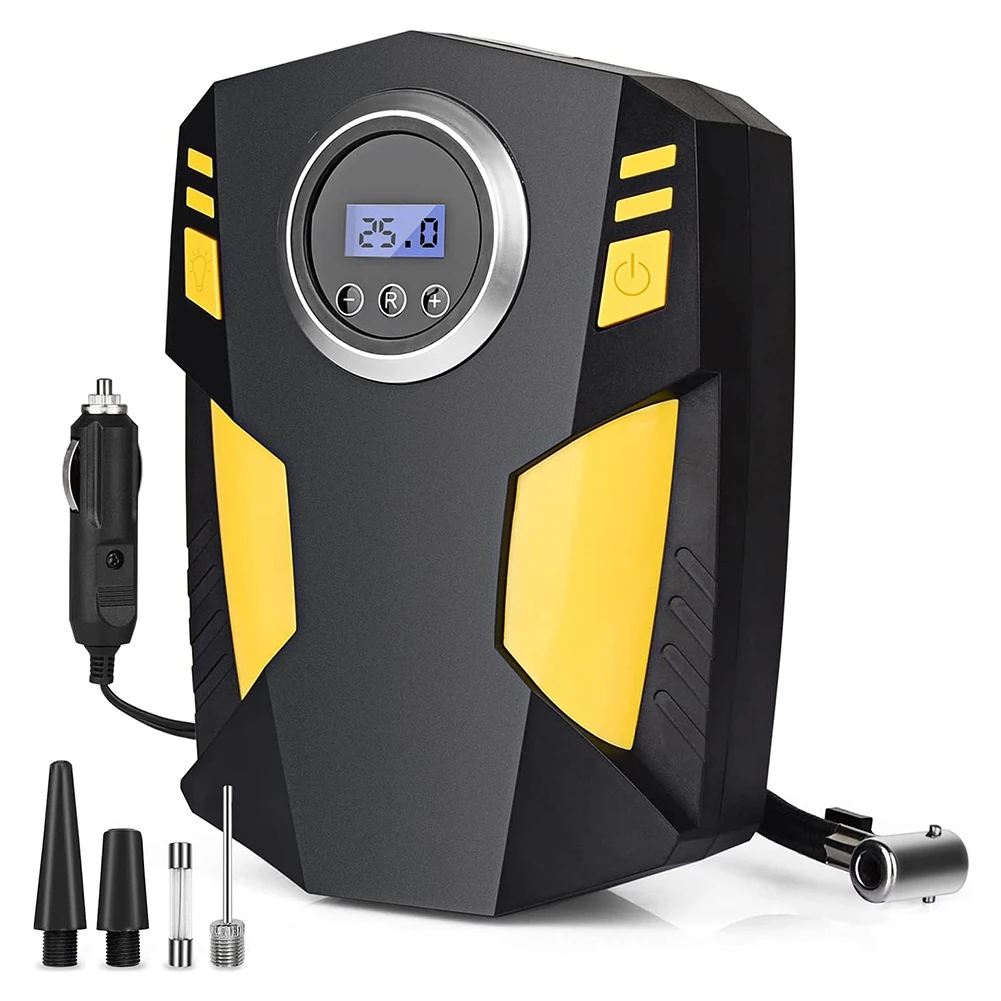 12V Portable Digital Display Car Air Inflatable Pump with Air Nozzle for Balls - £21.04 GBP