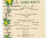 Neiman Marcus Pent House Luncheon Menu 1949 Dallas Texas - £224.66 GBP