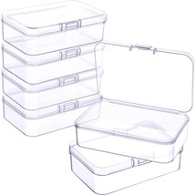 6 Pieces Mini Plastic Clear Beads Storage Containers Box For Collecting Small It - £12.84 GBP
