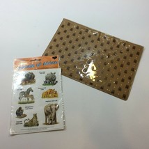 Vintage McGraw-Hill Animals Africa Stickers Teddy Bear Printed Stationary Set - £23.42 GBP