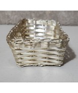 Vintage Diner Silver Woven Metal Cracker Basket Restaurant Ware  - £23.21 GBP