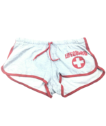 Womens Lifeguard Sexy Short Shorts Gray w/ Red Lace Size Large Missing Tags - £14.00 GBP