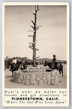 Pioneertown CA Hyar&#39;s Whar We Water our Horses and Git Directions Postcard J27 - £31.86 GBP