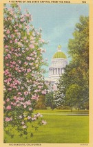 Linen 1930s Postcard A326 State Capitol from the Park Sacramento California - $6.93