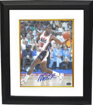 Magic Johnson signed Team USA Olympic Dream Team 16x20 Photo Dribble Custom Fram - £150.24 GBP