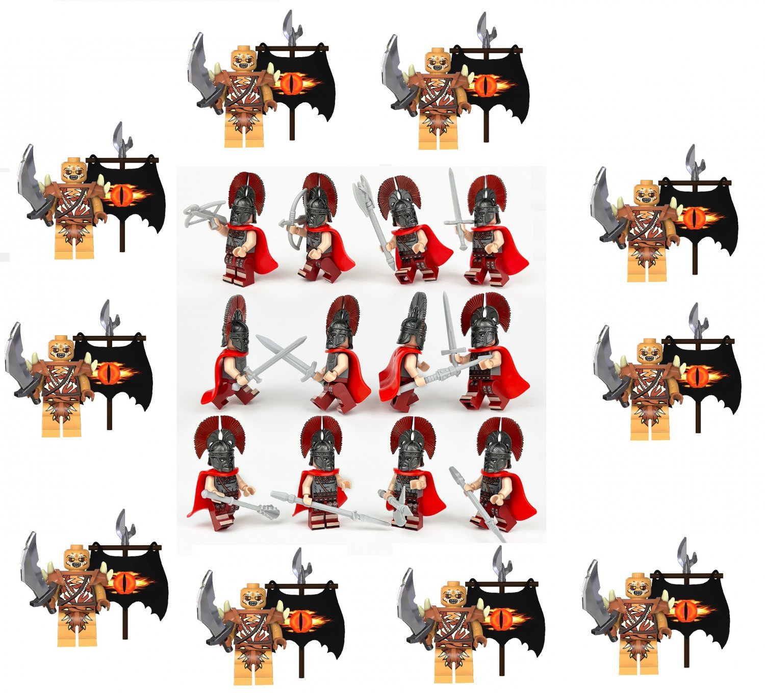 Orc and Gondor Guard Minifigures The Lord of the Rings Sets
