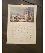 1957 Currier &amp; Ives Calendar Art Travelers Insurance Hartford Connecticu... - £35.22 GBP