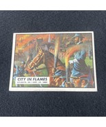 1962 Topps Civil War News Card #80 CITY IN FLAMES Vintage 60s Trading Cards - £15.25 GBP