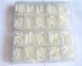 500pcs Clear Fake Nails Full Cover Tips Boxed Set Mixed Sizes 0-9 Manicure image 8