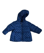 Infant Girls Healthtex Navy Blue Polka Dot Winter Coat Jacket Size 12 Mo... - £9.37 GBP