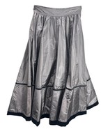 Vintage Gray Saint Laurent Rive Gauche 2 Pocket Skirt Size 40 Made in Fr... - $123.74