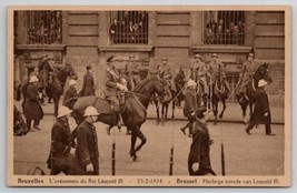 Belgium Advent Of King Leopold III 1934 Postcard X27 - $9.95
