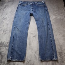 Levi&#39;s Strauss 505 Mens 38 Blue Jeans Straight Leg Casual Western Men 38x32 - £20.10 GBP