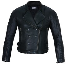 Black Jacket Women - Womens Moto Real Motorcycle Genuine Leather Jacket - $368.14 CAD