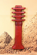 Ancient Egyptian God Ptah Osiris Symbol Of Stability Red Djed Wall Plaque 8.5&quot;H - £21.57 GBP