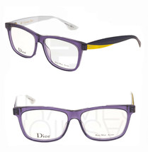 Christian Dior CD3290 White Yellow Lilac Square 54mm Rx Optical Eyeglasses - £128.88 GBP