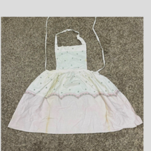 Adorable Vintage Child&#39;s Apron Pink And White With Hearts Cottagecore Re... - £14.69 GBP