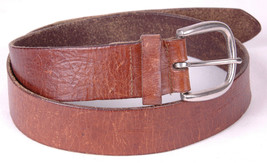Vtg Leather Belt-Tooled-Western Floral-Stamped-India - £25.80 GBP