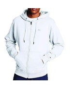 Champion Men's Powerblend Fleece Full Zip Hoodie with C Logo White NWT Large - £28.04 GBP