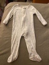 Cloud Island Baby Pajamas One Poece 6 to 9 months white w/ stars - £2.38 GBP