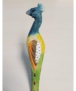 Peacock Wooden Pen Hand Carved Wood Ballpoint Hand Made Handcrafted V96 - £6.34 GBP