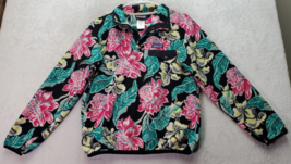 Patagonia Synchilla Sweater Women Small Multi Floral Fleece Polyester 1/4 Button - £43.82 GBP