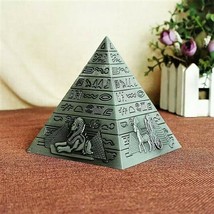 Retro Vintage Egyptian Metal Pyramid Model Lucky Charm For Home and Garden Décor - £11.12 GBP