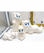 Vintage Hand Painted Ghost Family Halloween Ceramic Figurines (set of 4) - $46.00