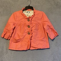 J. Crew Jacket Blazer ruffle patch pocket Size 8 Peach - $25.34