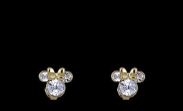 Disney Birthstone Stud Minnie Mouse Earrings Earrings April-Yellow (a) - $89.09