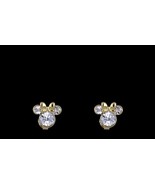 Disney Birthstone Stud Minnie Mouse Earrings Earrings April-Yellow (a) - £71.20 GBP