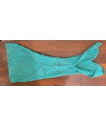 Adult Mermaid Tail Blanket One Size Crocheted Multicolor Green Blue Wave... - $286.33 MXN