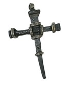 Hand-Forged Nail Cross Pendant 2” Industrial Christian Symbol Blacksmith... - $20.10 CAD