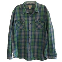 Duluth Trading Burlyweight Heavy Cotton Shirt Mens 3XL Green Plaid Woven Shacket - £23.20 GBP