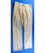 AMERICAN EAGLE TAN KHAKI MEN&#39;S FLAT FRONT FORMAL CASUAL DRESS PANTS 31X28.5 - $20.24