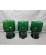 Set of 3 Green Honeycomb Tumblers Thick Glass, 5&#39;&#39; Tall 12 Fl Oz - $327.37 MXN