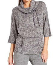 allbrand365 designer Womens Cowl Neck Pullover,Deep Charcoal Grey,X-Large - £30.93 GBP