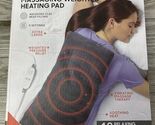 Sharper Image Calming Massaging Weighted Heating Pad 24&quot; x 12&quot;, 4lb NEW - $35.52