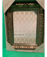 NIB - Belle Maison Splendid Wood Collection  5&quot; x 7&quot; Gold Tone Decorativ... - £10.96 GBP