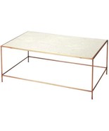 Coffee Table Cocktail Modern Contemporary Rectangular Distressed Rose Gold - £1,231.34 GBP