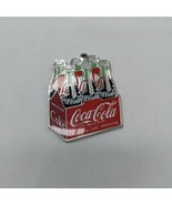 Vintage 2011 Coca-Cola Glass Bottle Box Enamel Key Chain Ring Keychain - $24.43 CAD