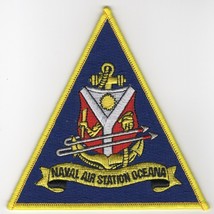4&quot; Usn Navy Nas Oc EAN A Master Jet Base Triangle Military Embroidered Patch - £29.57 GBP