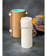 Author&#39;s Cylinder Mold Waves - Pillar mold silicone - Unique pillar cand... - £69.52 GBP
