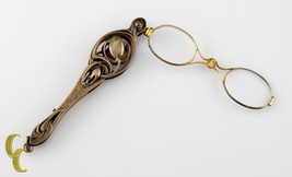 Sterling Silver Antique Ornate Lorgnette Feather Loaded Eyeglasses All O... - $826.38