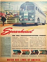 1944 MOTOR BUS LINES OF AMERICA-Spearhead-Transportation-Vintage Print A... - £9.74 GBP