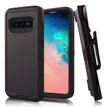 For Samsung S10 Plus Heavy Duty Case w/Clip BLACK/BLACK - £6.84 GBP