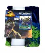 Jurassic World Dominion Silky Soft Throw Blanket 40x50in Dinosaur Picture - $35.64 CAD