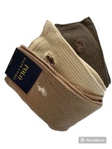 Polo Ralph Lauren Combed Cotton 3 Pack Socks.NWT.MSRP$24 - $22.44